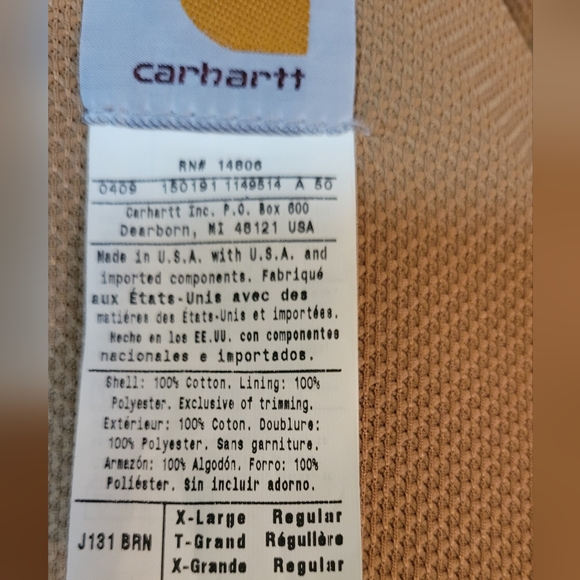 Carhartt Mens Flannel Lined Duck Active Jacket - Picture 9 of 16